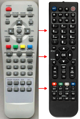 Replacement remote control for CM Remotes 90 11 54 52