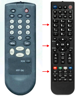 Replacement remote control for Haier HYF-24J