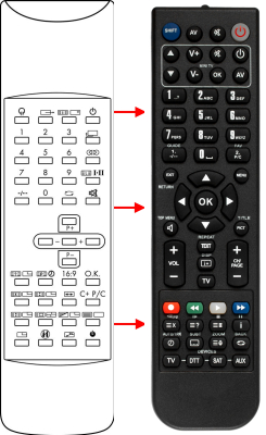 Replacement remote control for Zem ZM4181