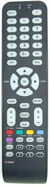 Replacement remote control for Thomson RC1994906