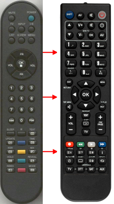 Replacement remote control for Huayu RM-D657