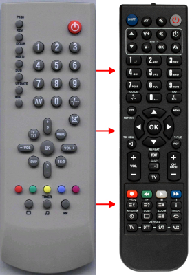 Replacement remote control for Schneider STV5500B