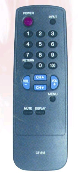 Replacement remote control for Toshiba CT-818