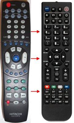 Replacement remote control for Anderic Replacement RR5713HITACHI(ONLY TV)