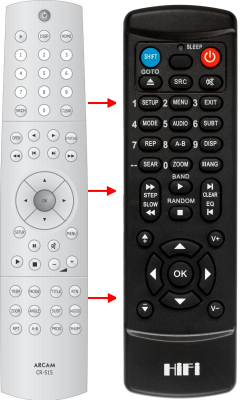Replacement remote control for Arcam CR-515