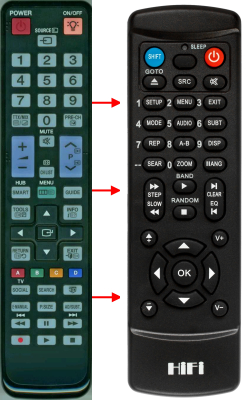Replacement remote control for Samsung UE32D5720RSXZG