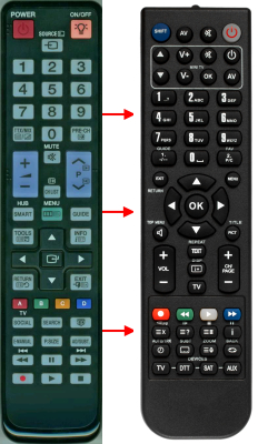 Replacement remote control for Samsung UE32C5103