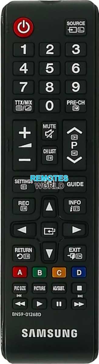 Replacement remote control for Samsung AA59-00543A
