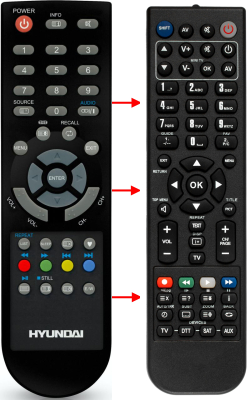 Replacement remote control for Hyundai H-LED32V6
