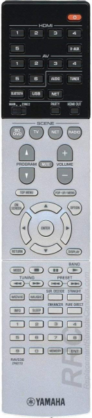 Replacement remote for Yamaha RAV536 ZP60110 RX-V679 RX-V779 HTR-6068 TSR-7790BL