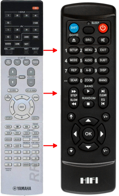Replacement remote control for Yamaha ZP60110