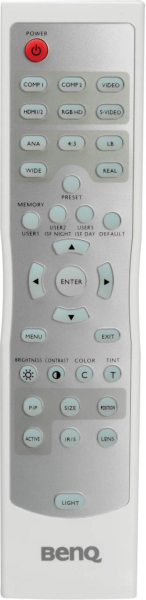 Replacement remote control for BenQ W10000