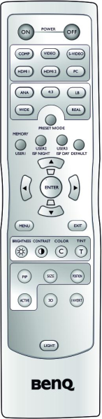 Replacement remote control for BenQ W7000
