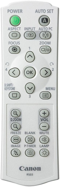 Replacement remote for Canon REALIS SX6, YH72145000, SX7 MARK II D