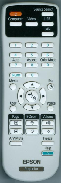 Replacement remote control for Epson EB-X31