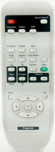 Replacement remote control for Epson 1491616