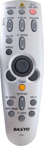 Replacement remote control for Sanyo PLC-XU33