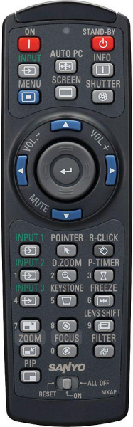 Replacement remote control for Sanyo PLV-80L