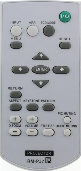 Replacement remote control for Sony VPL-EX315