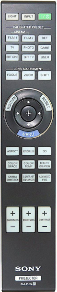 Replacement remote control for Sony VPL-VWPRO1