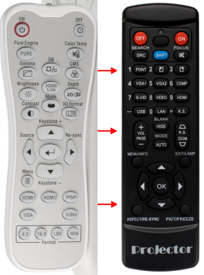 Replacement remote control for Optoma HD50