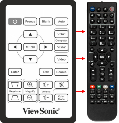 Replacement remote for Viewsonic A00008718, PJD5122