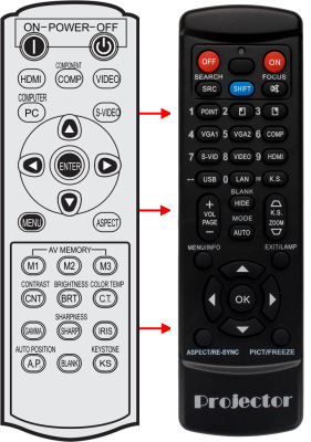 Replacement remote control for Mitsubishi 290P133-30