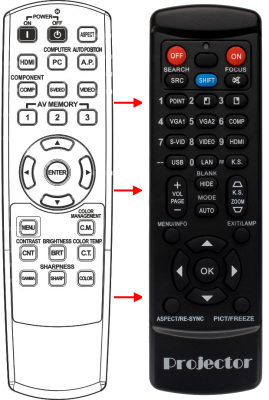 Replacement remote for Mitsubishi HC3200 HC3000U HC6500U EX10U