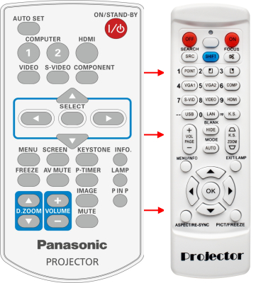 Replacement remote for Panasonic PT-LX26EA PT-VW330E PT-VW330EA PT-VW330U