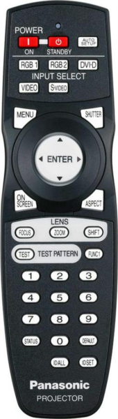 Replacement remote for Panasonic N2QAYB000550, PTDW8300U, PT8700U