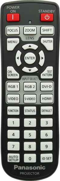 Replacement remote for Panasonic N2QAYB000164, PTDZ6700U, N2QAYB000371