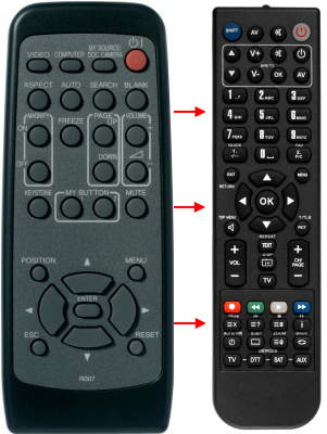 Replacement remote for Hitachi CPX450, R007, EDX42, CPX3011, CPX2511