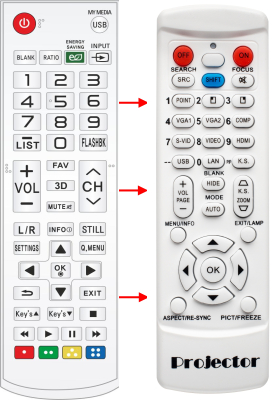 Replacement remote for LG PF1000U PF1500 PH550 PW1000 PW1500 PW800