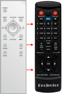 Replacement remote control for LG BX220-JD