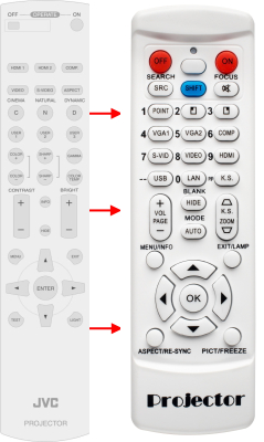 Replacement remote control for Pioneer AXD1571