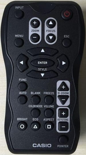 Replacement remote control for Casio XJ-A130V