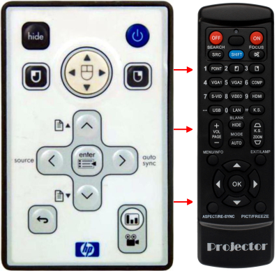 Replacement remote control for Hp L1766A