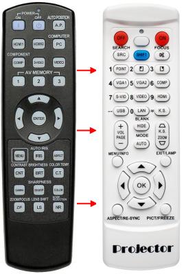 Replacement remote for Mitsubishi HC6500 HC7000