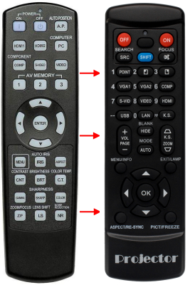 Replacement remote for Mitsubishi HC4900 HC5000 HC5500 HC6000