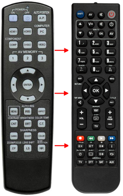 Replacement remote for Mitsubishi HC6500, HC5500, HC7000, HC6000