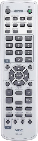 Replacement remote control for Nec NP905