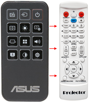 Replacement remote control for Asus B1M