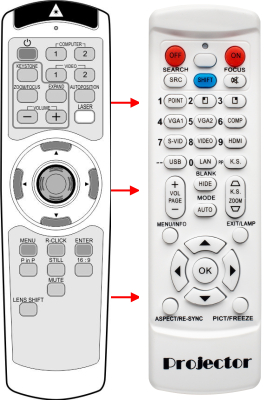Replacement remote for Mitsubishi XL5900U XL5980U