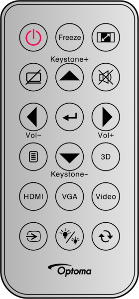 Replacement remote control for Optoma X343E