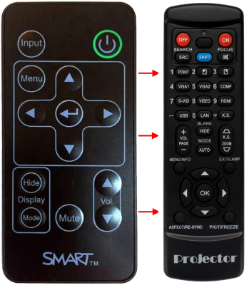Replacement remote control for Smart UF70W