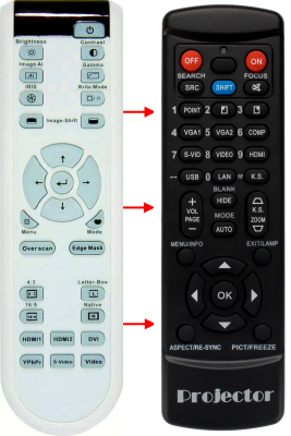 Replacement remote control for Optoma HD80