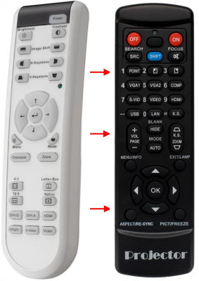 Replacement remote control for Optoma HD6800