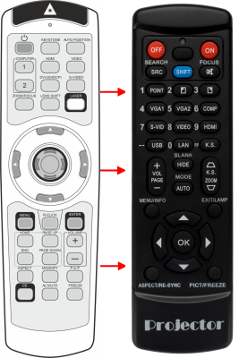 Replacement remote control for Mitsubishi 290P176-10