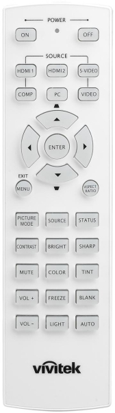 Replacement remote control for Vivitek H1080