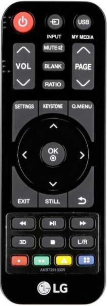 Replacement remote control for LG PH450U